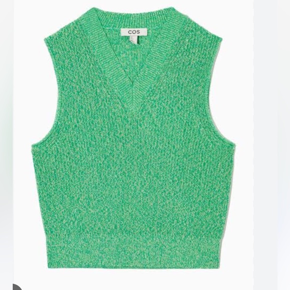 COS Green V-Neck Sweater Vest - Picture 2 of 8